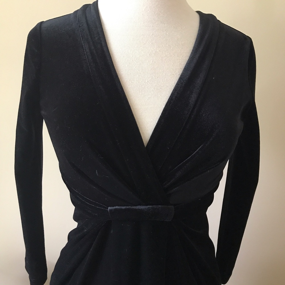 NWT - BCBG - black velvet dress - Picture 3 of 8